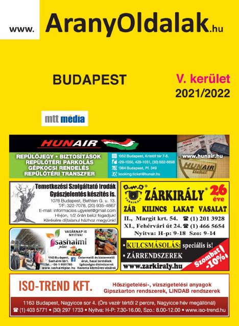 Budapest V. kerület AranyOldalak
