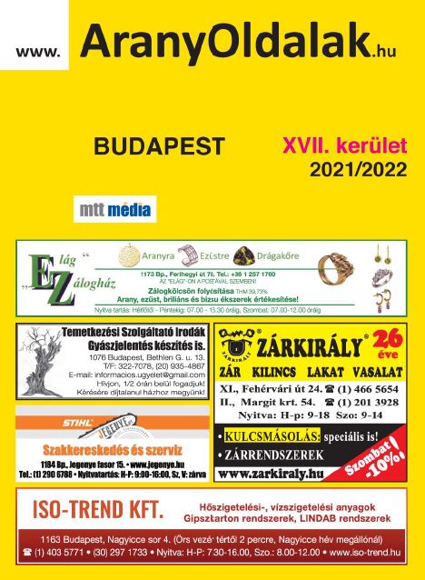 Budapest XVII. kerület AranyOldalak