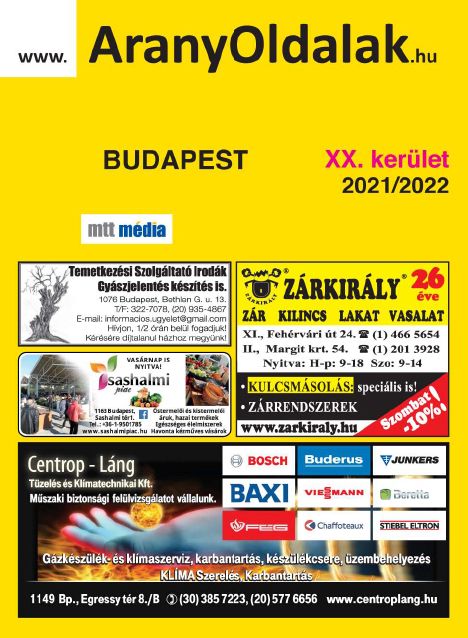 Budapest XX. kerület AranyOldalak